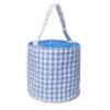 Easter Buckets Party Supplies Classic Gingham Seersucker Basket GA Warehouse Checked Easter-Tote Bag Easter-Egg Collecting Baskets DOMIL106-1510