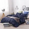 Yatak takımları 3pcs set mavi yıldızlı gökyüzü nevresim kapak yatak seti çift kişilik yatak nevresim ikiz kral yatak desen tabakası 221114