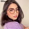 Солнцезащитные очки рамы 48204 Roun Cat Eye Anti-Slue Light Women Optical Glasses Рамки Diamond Cut Fashion Computer T2201114