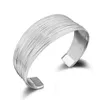 أزياء 925 Sterling Silver Open Bracelets Single Bangle Luxury Brand Designer Womens Men Admable Wristband Cuff Jewelry Wedding Wedding Gifthale بالجملة