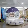 Reklama świąteczne nadmuchiwane śniegowe kulki bąbelkowe Namiot Dome Transpare Photo Booth Adult Inside Inside for Yard Dekoration