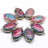 Collares colgantes Oval Imperial Piedra Colgantes Multicolor Imperio Emperador Turquesas Jaspers Péndulo Accesorios para mujeres étnicas Joyería