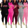 Designer Brand Jogging passar kvinnor Tracksuits Letter Print Hoodies Pants 2 Piece Set Long Sleeve Sweatsit Plus Size 4XL 5XL Sportswear Clothes Lady Outfits 8962-2-2