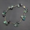 Colliers pendants Guaiguai Bijoux M￩lange naturel Couleur Vert Fluorites Collier CZ Pave Gold plaqu￩ Glat Fat Handmade For Women