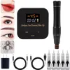 Tattoo Guns Kits Professionelle Digitale Set Mikronadeln Permanent Make-Up Rotary Maschine PMU Derma Stift Für Augenbraue Eyeliner Lip 221115