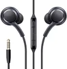 Fones de ouvido na orelha com caixa de controle MIC 3,5 mm Wired Sports Music Headset Earbuds estéreo para Samsung Galaxy S10 S20