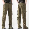 Våren mens lastbyxor khaki militära män byxor avslappnade bomullstaktiska byxor män stor storlek armé pantalon militaire homme