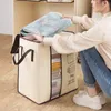 Conservazione dei vestiti Borsa per vestiti non tessuta portatile Pieghevole Risparmia spazio Cuscino Trapunta Coperta Divisore Biancheria da letto Organizzatore Accessori Forniture