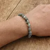 Braccialetti con ciondoli Fatti a mano Uomo Donna Laradorite Amicizia Bracciali Pietra naturale Amanti punk Meditazione Coppie Braccialetti Gioielli Regali