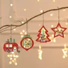 Новые рождественские кулонные украшения светящийся деревянный цвет пять заостренных звездных автомобилей, подходящих для различных сцен сцена