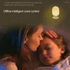 Luci notturne 1 set lampada da comodino, ottima luce regolabile, controllo vocale, decorazione da tavolo a LED per la casa