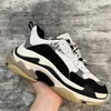 Sapatos casuais Paris Triple S de alta qualidade 2022, masculino, feminino, preto, branco, para academia, vermelho, cinza, plataforma, para amantes, tênis 35-45