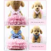 Vêtements pour chiens Vêtements pour chiots mignons Robe rose Chiens universels Chihuahua Jupe à rayures Chat Princesse Grossiste