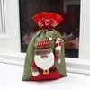 Juldockor strumpor väskor dekorationer xmas strumpor mini sock godis presentpåsar för barn träd hängdekor