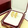 Vintage Copper Charm Earrings Clash Designer Rivet Round Small Loop Hoop örhängen för kvinnliga smycken med Box Party Gift Anniversay1749746