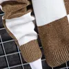 Men's Sweaters Spring Autumn Nylon Men's Sweater Round Collar Long Sleeve Pullover Loose Knitted Plaid Fashion Casual