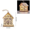 Decorazioni natalizie Casa in legno luminosa a LED Cabina luminosa per la casa Ornamenti per alberi di Natale fai-da-te Anno 2023 Regali per bambini