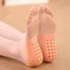 Schuhteile Zubehör Silikon Unsichtbare Höhe Erhöhte Einlegesohlen für Herren Gel Fersenschalen Kissen Plantarfasziitis Socken Fußmassagegerät Sohle 221116