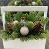 Fleurs décoratives 5/10 pièces décoration de noël aiguilles de pin artificielles fausses plantes Branches couronne pour noël décor à la maison cadeaux d'année