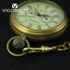 Cep Saatleri Vigoroso Koleksiyon Antika Eski Bakır Mekanik Saat Fob Zinciri El Sarma Roman Naklıları 12/24 Saat Vintage Saat 221116