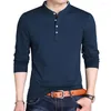 Magliette da uomo Business Casual Camicia da uomo Tinta unita Colletto alla coreana Slim Traspirante Primavera Autunno Top per uomo Bottoni taglie forti