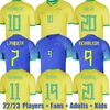 BRASIL SOCKER JERSEYS 2022 Neymar Brazili￫ voetbal Shirts Vini Jr Antony Raphinha Richarlison L.Paqueta G.Jesus Rodrygo Casemiro Wereldbeker Braziliaanse Jersey Kids Kit