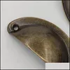 Handtag drar 20st Retro Bronze Shell Knob der PL Handtagningsskåp Köksdörrknoppar Dekorativ hårdvara 70mm 608 R2 Drop Leverans DHGIX