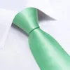 Bow Ties Fashion Men's 8cm Solid Color Green Necktie Classic Business Party Tie Tie Pocket Square Cufflinks Cravat Gift Dibangu