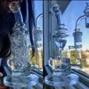 Klein Recycler Bong Skull Glass Glashs Smoke Pipe Glasses Water Bongs Heady Dab Rig Percolator with 14mm Banger