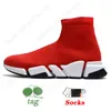 Fashion Designer Sock Shoes 2 Triple Black White S Red Beige Casual Sports Sneakers Socks Trainers Mens Women Knit Boots Ankle Booties Platform Shoe