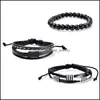 Charm Bracelets Weave Leather Mtilayer Wrap Bracelet Bangle Cuffs Jewelry Women Bracelets Mens Fashion Gift Drop Delivery Dh5Je