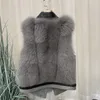 Chaleco de piel sintética a la moda para mujer, chaqueta mullida para mujer, abrigo Artificial peludo de invierno para mujer, chaleco, chaleco, Top G180