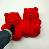 Teddy Bear Peluş Peluş Sevimli Gökkuşağı Karikatür Ayı Kapalı terlikler kaymaz sessiz yatak odası ofis yumuşak sıcak kış sonbahar kalın sandalet hediye kız ayakkabıları