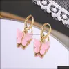 Dangle Chandelier Arylic Butterfly أقراط تلوين حلقة أذن مقطع ثريا النساء مجوهرات الأزياء تسليم DHSL8