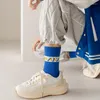 Herrensocken Lustige Mode Hip Hop Trend Männer Gestreiftes Rohr Baumwolle Weich Lässig Street Style Atmungsaktiv Und Schweißableitend Brief