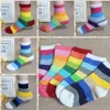 Cotton Children Socks for 13 Year Kids boys girls rainbow striped short Sport sock British style cute cartoon colorful24078122356