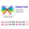 Abbigliamento per cani 10/20pcs Archi per peli di animali domestici in stile Ranbow con perle Diomand Colorate Decorare Bowknot Regalo per forniture per piccoli gatti