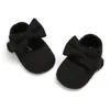 Premiers marcheurs 3 paires tricotées Bowknot bébé chaussures coton enfant en bas âge semelle souple antidérapante printemps automne infantile fille pour les enfants