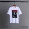 Mäns T-shirts Designer Luxury Summer Classic T Shirt Oil Målning Virgin Mary Tape 99 Seri Fashion Mens and Womens Loose Round Collar White Black Tee