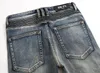 Vintage Pants Kot Patchwork streç siyah erkek jean ince fit moto bisikletçisi nedensel denim pantolon hip hop 29-38