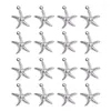 Pendentif Colliers 100 Pcs En Acier Inoxydable Étoiles De Mer Charmes Étoiles De Mer Dangle Perles Pour L'été Hawaii Bracelet Collier Fabrication De Bijoux