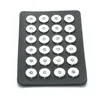 10 цветов Snap Jewelry 18 мм кнопки кнопки дисплей черный кожаный дисплей кнопки для 24 шт держатель дисплея ювелирных изделий