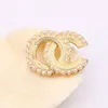 Mixed Simple Gold plaqué des concepteurs de marque sier double lettres C Stud Géométrique Femmes célèbres Femmes Crystal Rinestone Pearl Oreille Mariage de mariage Jewerlry 2024