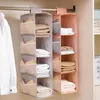 Storage Boxes Oxford Cloth Washable Multilayer Foldable Hanging Rack Clothes Organizer