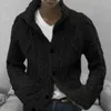 Men's Sweaters Trendy Fall Sweater Coat Elastic Men Buttons Long Sleeves Pockets Keep Warm