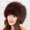 Berets Women's Winter Hat Women Fur Imitation Hair Flat Top Cap Warm And Fashionable In Autumn Female