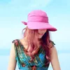 Chapéus de aba larga Mulheres Summer Sun Sol Caps Sun Caps Visor Hat Protecção UV destacável para fêmea de praia ao ar livre adulto