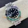 2 orologi stile mano sinistra nuovo modello da uomo 40mm Sprite verde nero LEFTY 904L acciaio pulito Cal.3186 movimento orologi automatici orologi da polso meccanici