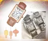 3 개의 핀 석영 시간 시계 시계 여성 남성 남성 서브 다이얼 작업 자동 날짜 인기있는 탱크 시리즈 광장 로마 다이얼 기능 좋은 비즈니스 손목 시계 reloj