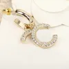 2022 Boucles d'oreilles pendantes de luxe de qualité avec diamant en plaqué or 18 carats avec tampon de boîte PS4395A